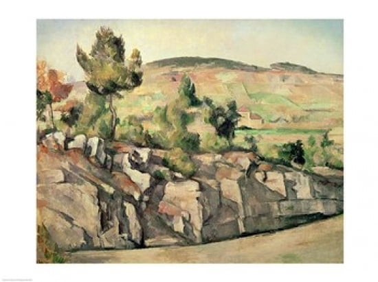 Posterazzi Hillside in Provence Canvas Art - Paul Cezanne (36 x 24)