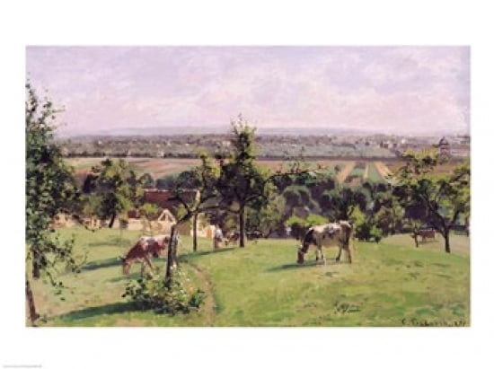 Posterazzi Hillside of Vesinet Yvelines 1871 Canvas Art - Camille Pissarro (36 x 24)