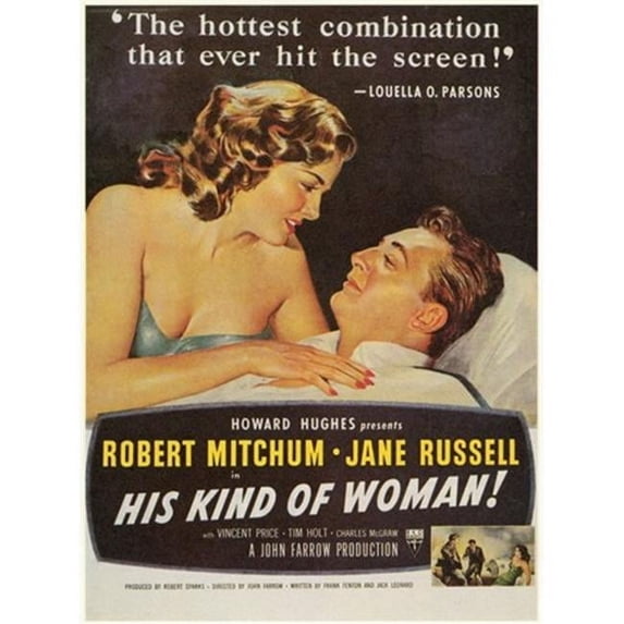 Posterazzi His Kind of Woman Movie Poster - 11 x 17 in.