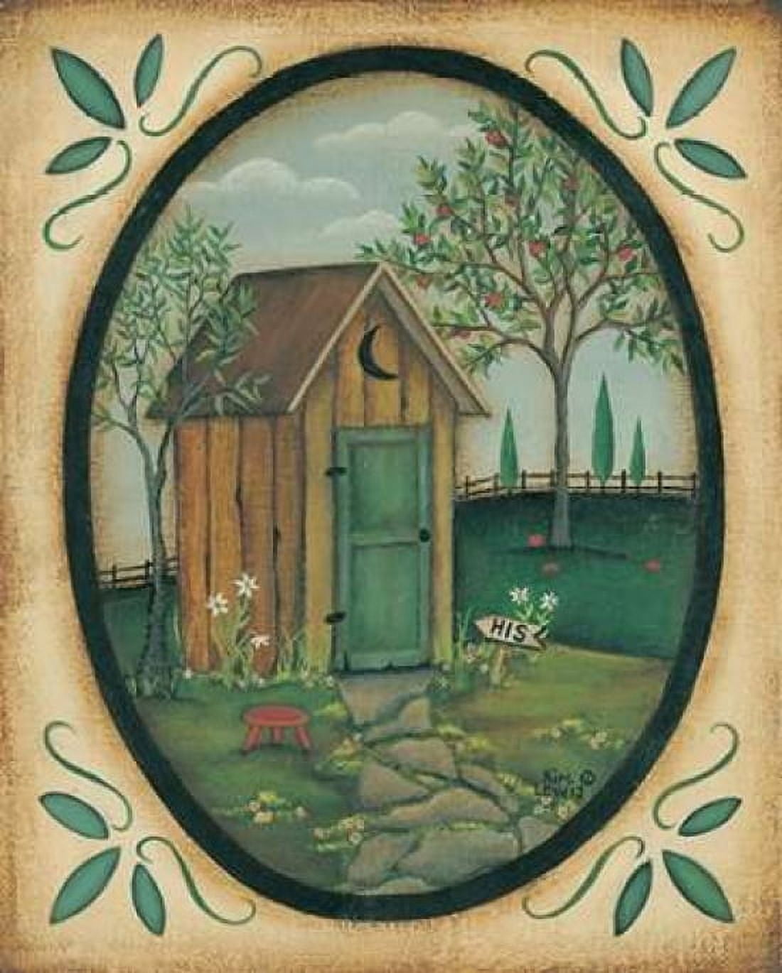 Posterazzi His Outhouse Canvas Art - Kim Lewis (24 x 30)