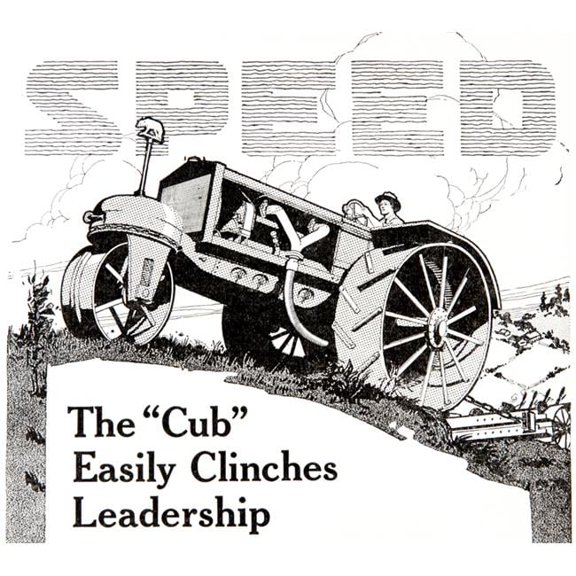 Posterazzi  Historic Advertisement of Cub Tractor Emphasizing Speed in The Early 20th Century Poster Print - 32 x 28 in.