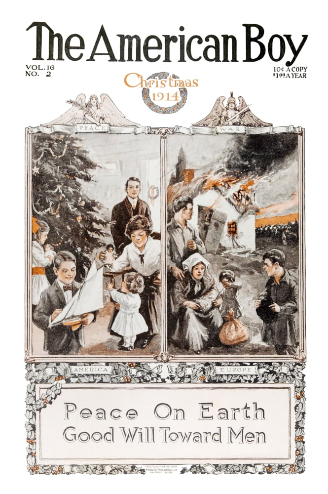 Posterazzi Historic The American Boy cover with illustration from 20th century Canvas Art - Remsberg Inc Design Pics (24 x 38)