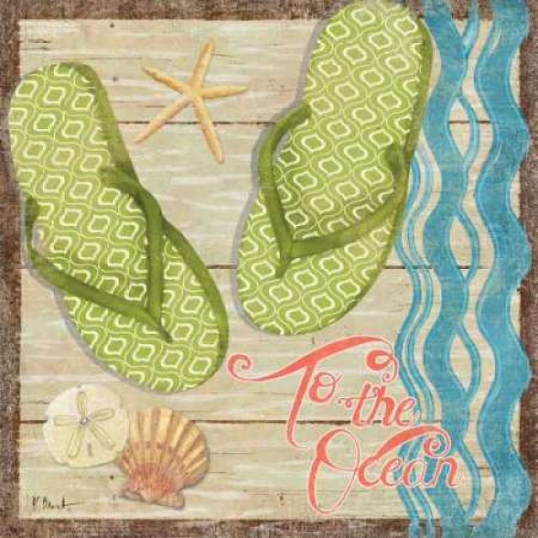 Posterazzi Hit the Beach IV Canvas Art - Paul Brent (24 x 24)