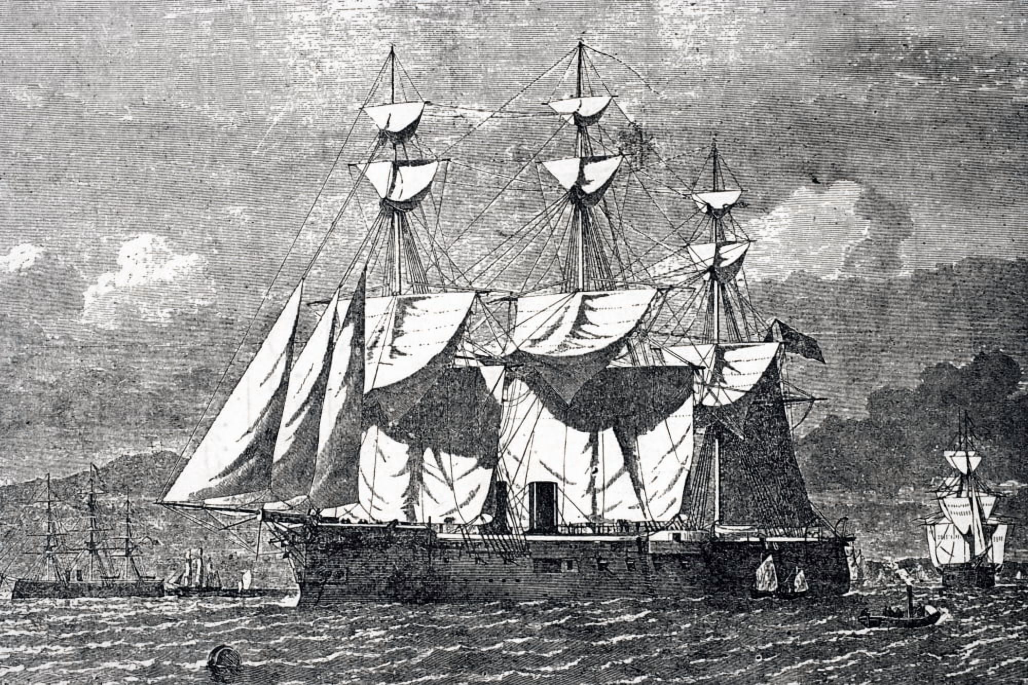 Posterazzi Hms Sultan At The Queens Jubilee Naval Review In 1887 From Illustrated London News July 1887 Canvas Art - Ken Welsh  Design Pics (34 x 22)
