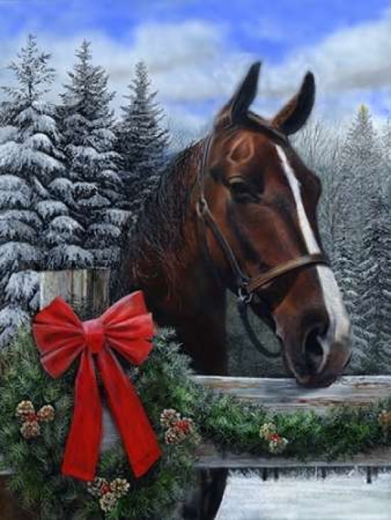 Posterazzi Holiday Horse Canvas Art - Kevin Daniel (18 x 24)