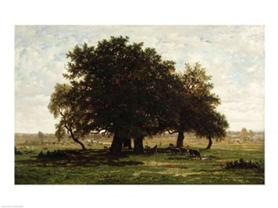Posterazzi Holm Oaks Apremont Canvas Art - Henri Rousseau (36 x 24)