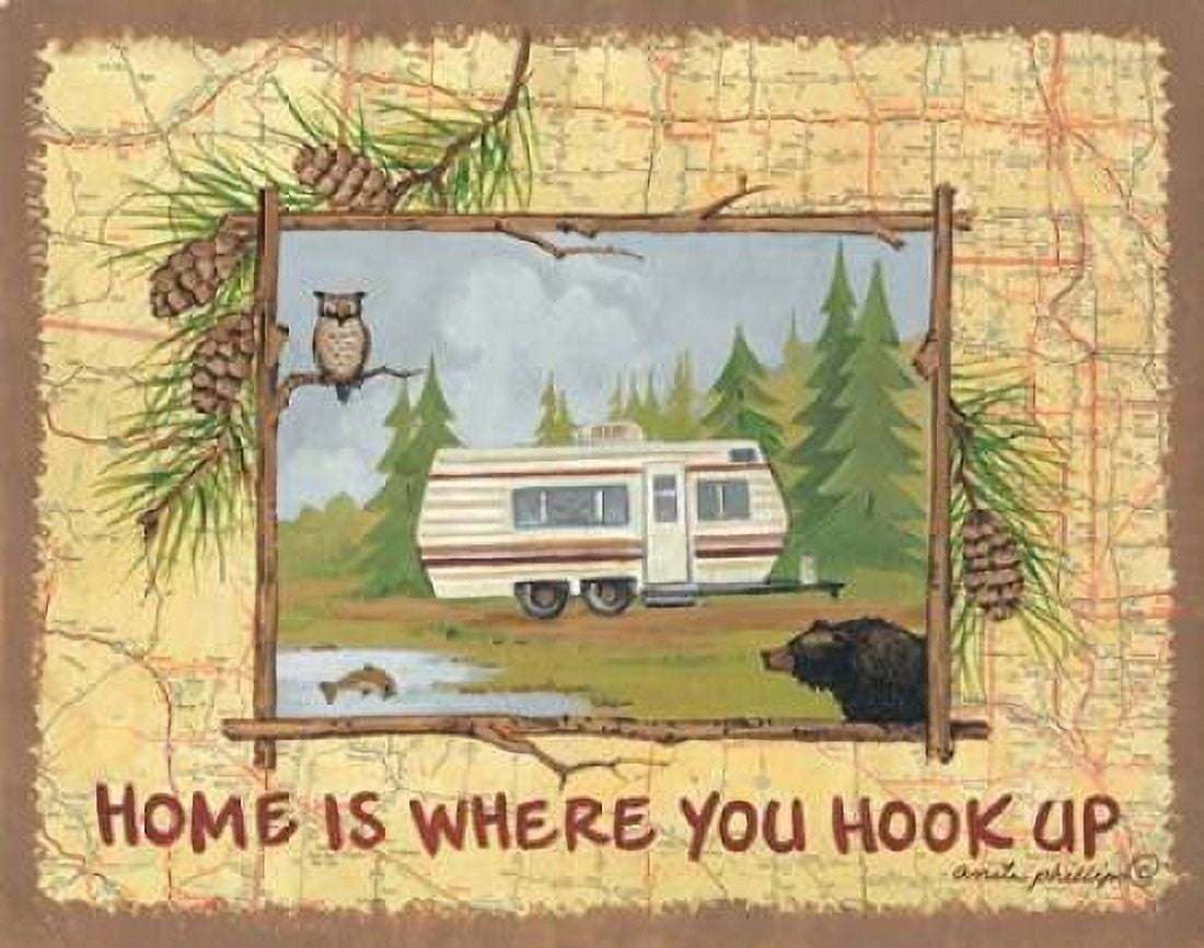Posterazzi Home is Where You Hook Up Canvas Art - Anita Phillips (22 x 28)
