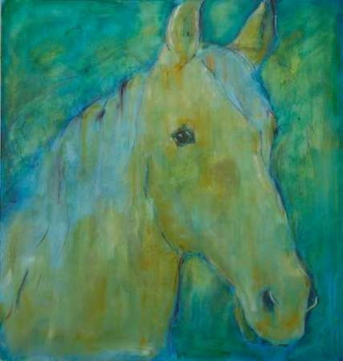 Posterazzi Horse Green Canvas Art - Kate Hoffman (24 x 24)