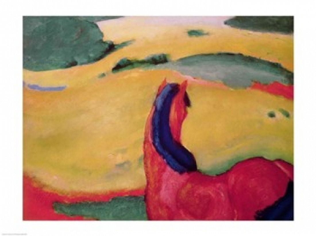 Posterazzi Horse in a landscape 1910 Canvas Art - Franz Marc (36 x 24)
