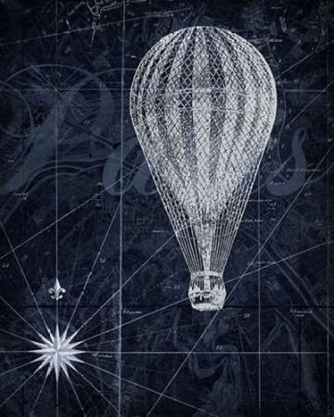Posterazzi Hot Air over Paris II Canvas Art - Art Roberts (24 x 30)