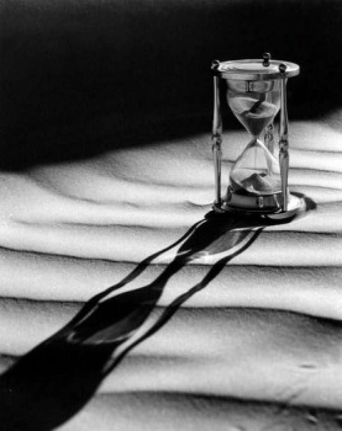 Posterazzi Hourglass with shadow on sand Canvas Art - (24 x 36)