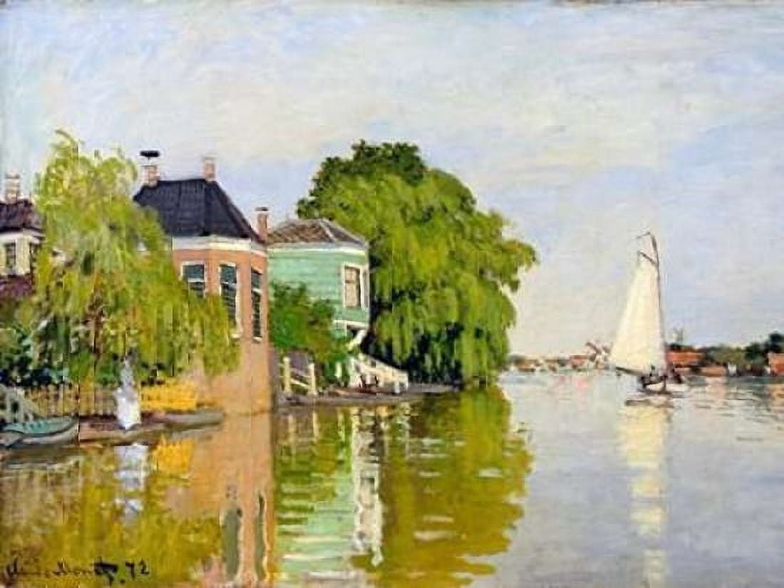 Posterazzi Houses on the Achterzaan Canvas Art - Claude Monet (22 x 28)