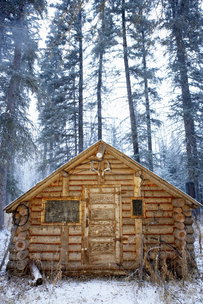 Posterazzi Hunting Cabin Alberta Canvas Art - Curtis Trent Design Pics (22 x 34)