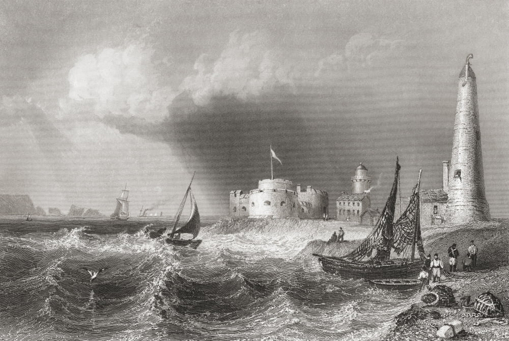 Posterazzi Hurst Castle England In The 19Th Century From The History Of England Published 1859 Canvas Art - Ken Welsh Design Pics (36 x 24)