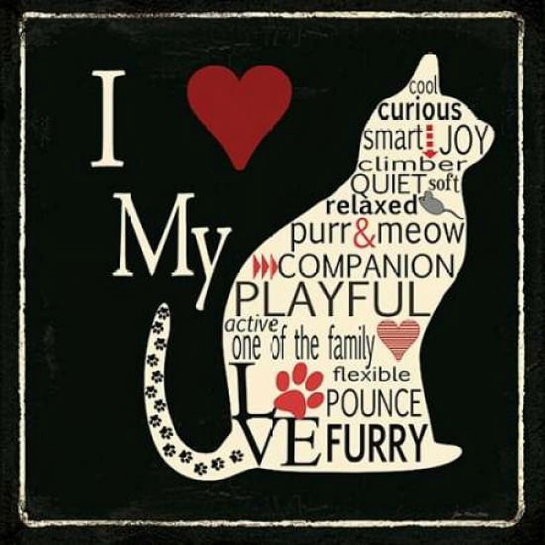 Posterazzi I Love My Cat Canvas Art - Jo Moulton (24 x 24)