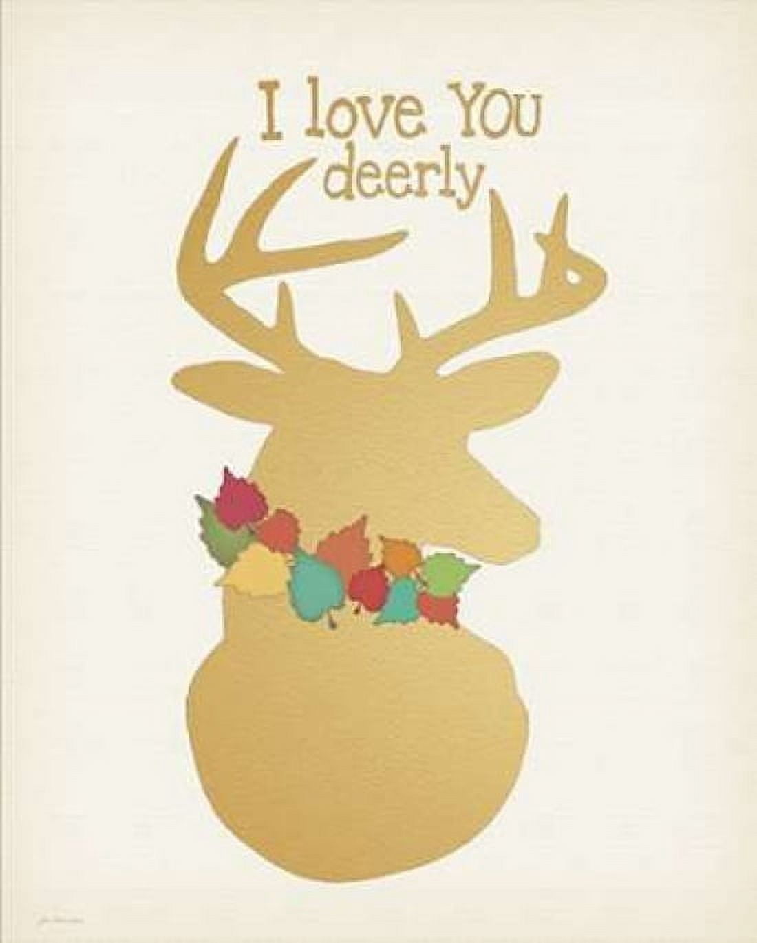 Posterazzi I Love You Deerly Canvas Art - Jo Moulton (24 x 30)