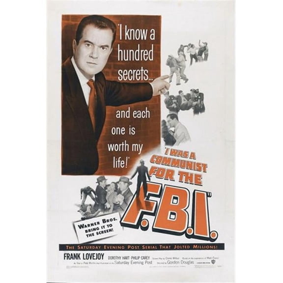 Posterazzi I Was a Communist for the FBI Movie Poster - 11 x 17 in.