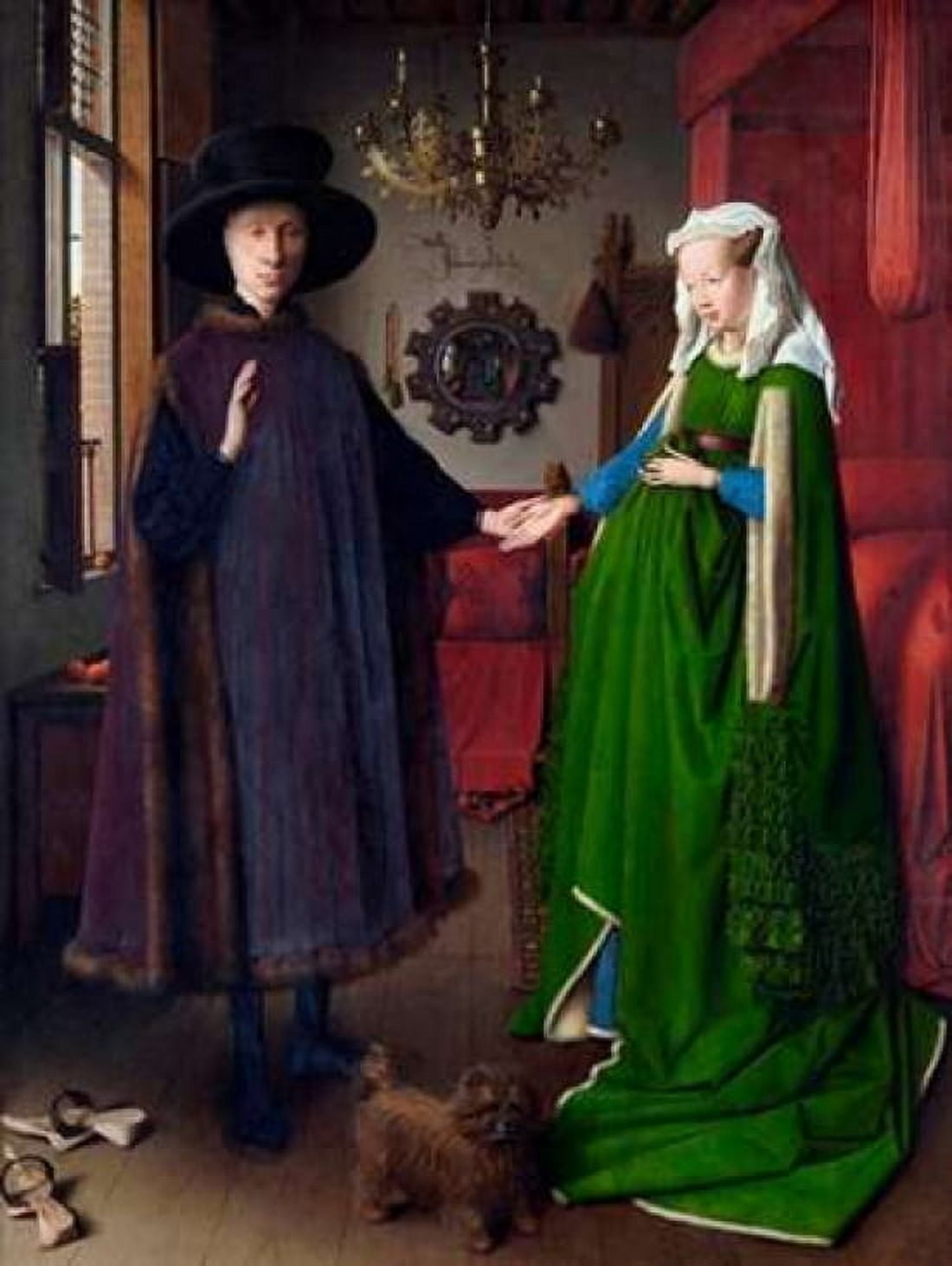 Posterazzi I coniugi Arnolfini Canvas Art - Jan Van Eyck (22 x 28)