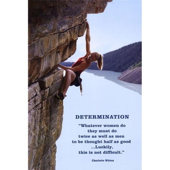 Posterazzi IMPST4778R Determination - Rock Climbing Poster Print - 24 x 36 in.