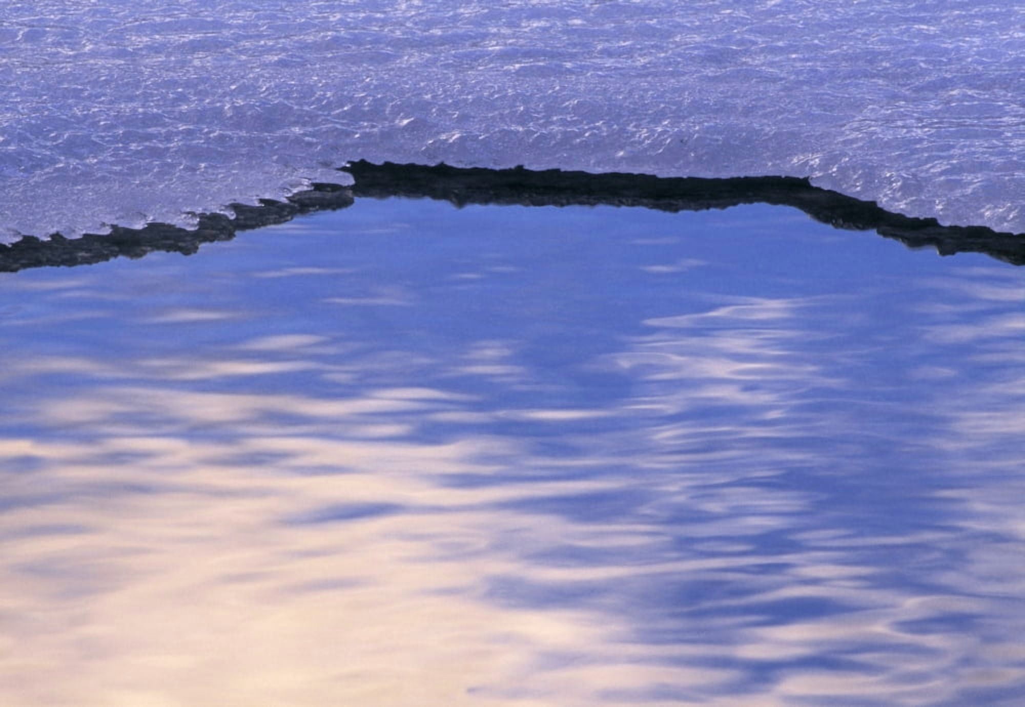 Posterazzi Ice On Edge Of Mt Lorette Pond Kananaskis Country Alberta Canada Canvas Art - Darwin Wiggett Design Pics (34 x 22)