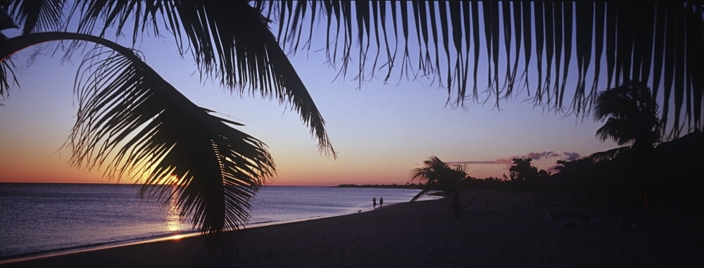 Posterazzi Idyllic Tropical Beach At Sunset Canvas Art - Chris Parker  Design Pics (44 x 15)