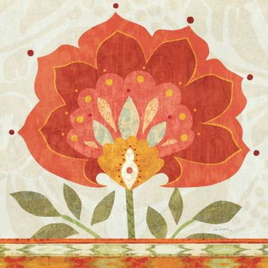 Posterazzi Ikat Bloom I Canvas Art - Sue Schlabach (24 x 24)
