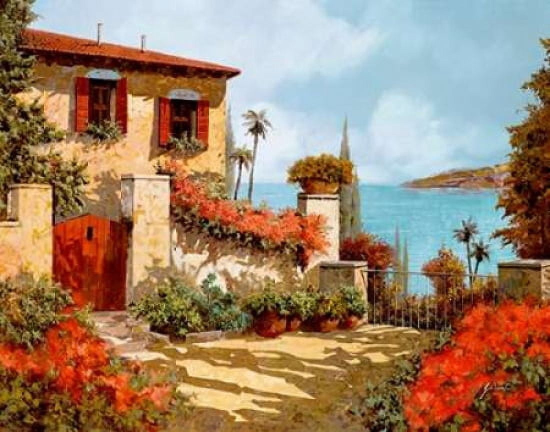 Posterazzi Il Giardino Rosso Canvas Art - Guido Borelli (22 x 28)