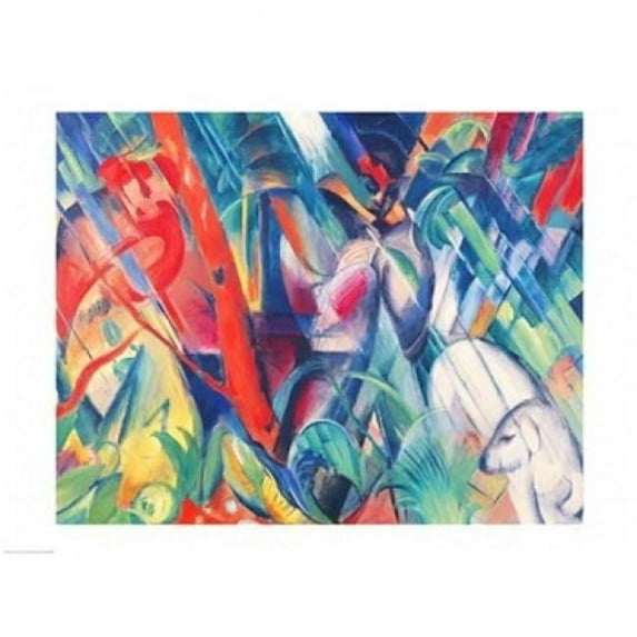 Posterazzi In The Rain 1912 Poster Print by Franz Marc - 36 x 24 in. - Large