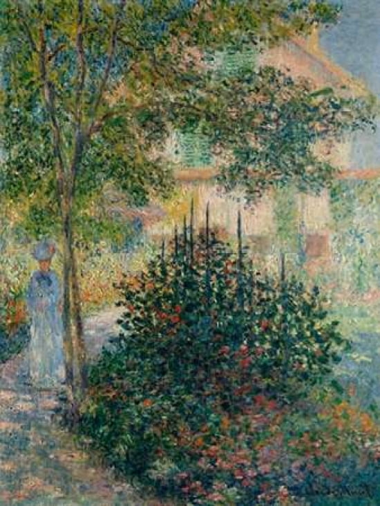Posterazzi In the Garden at Argenteuil Canvas Art - Claude Monet (22 x 28)