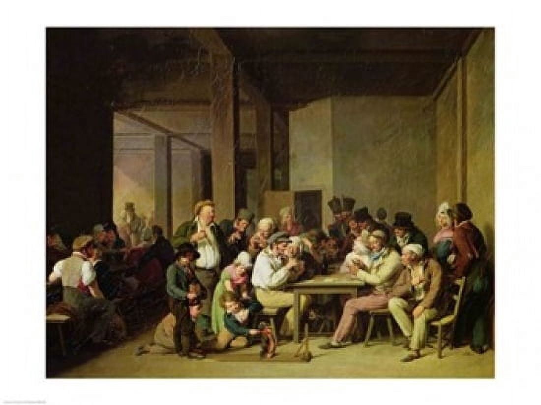 Posterazzi Inn Scene Canvas Art - Louis-Leopold Boilly (36 x 24)