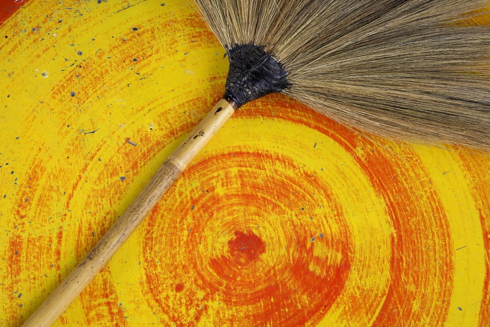 Posterazzi Isan Thailand Asian Style Broom On A Table Canvas Art - Chris Upton Design Pics (36 x 24)