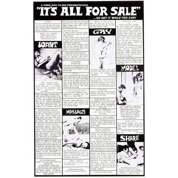 Posterazzi Its All for Sale Movie Poster - 27 x 40 in.