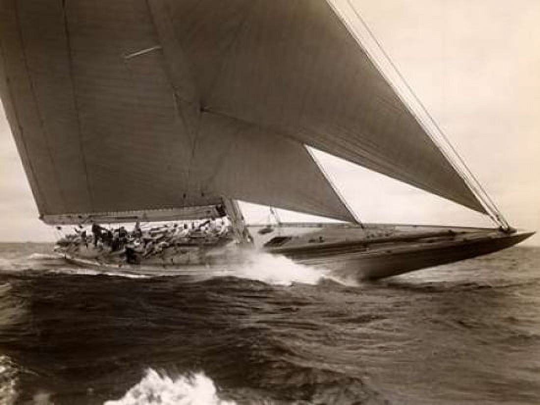 Posterazzi J Class Sailboat 1934 Canvas Art - Edwin Levick (22 x 28)