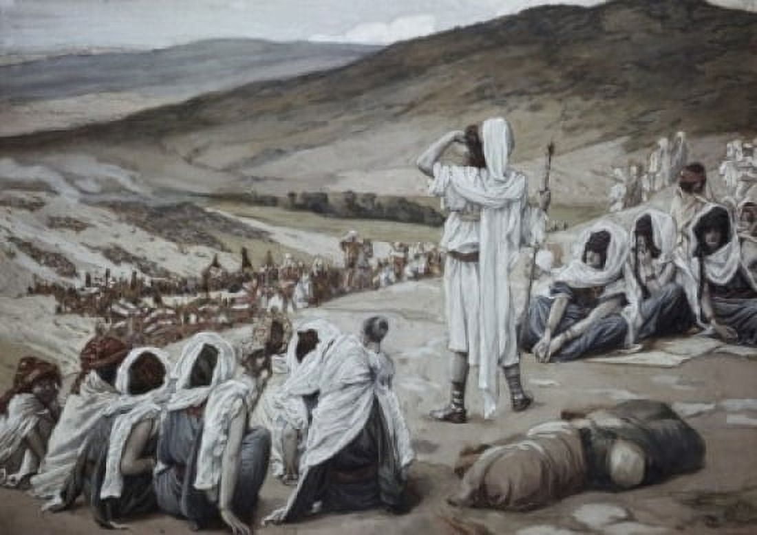Posterazzi Jacob Sees Esau Coming to Meet Him James Tissot (1836-1902 French) Jewish Museum New York USA Canvas Art - James Tissot (24 x 36)