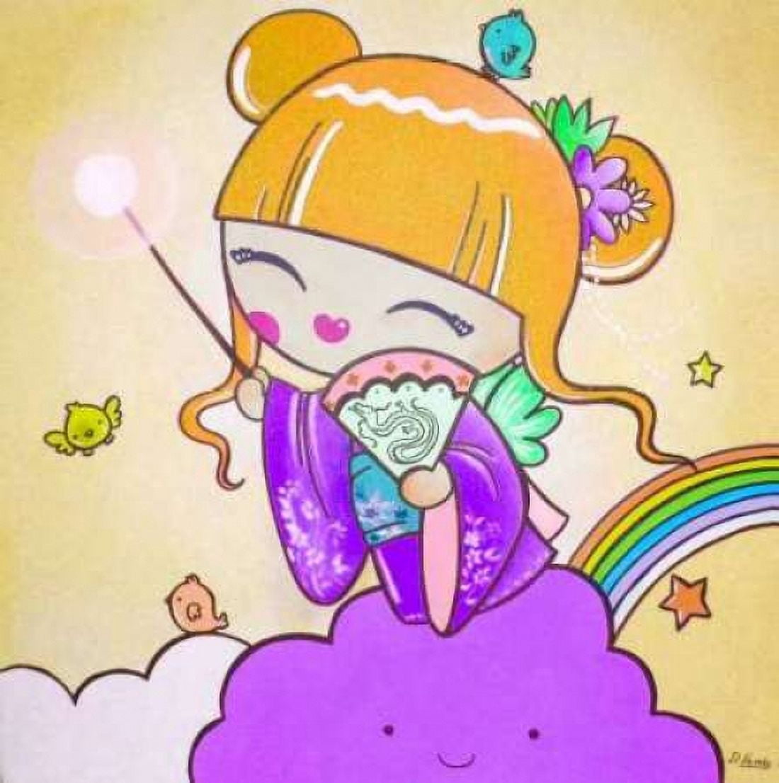 Posterazzi Japanese Fairy Canvas Art - Diana Vicedo (24 x 24)