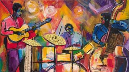 Posterazzi Jazz Trio Canvas Art - Everett Spruill (24 x 36)