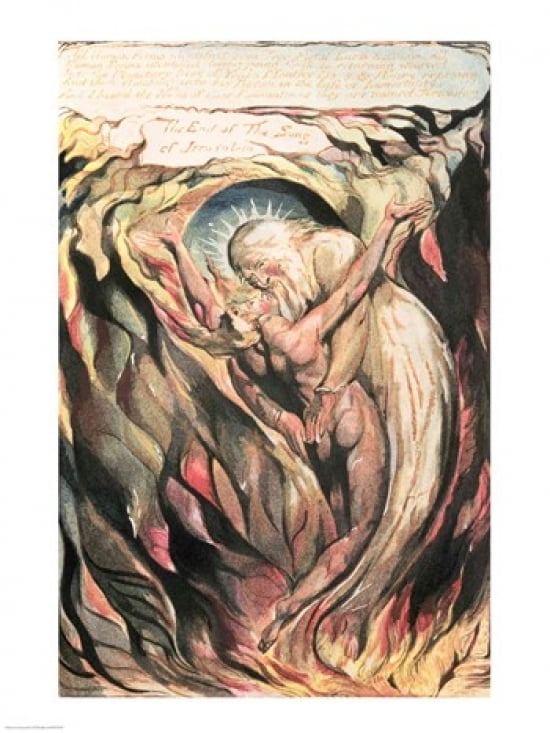 Posterazzi Jerusalem The Emanation of the Giant Albion All Human Forms Canvas Art - William Blake (24 x 36)