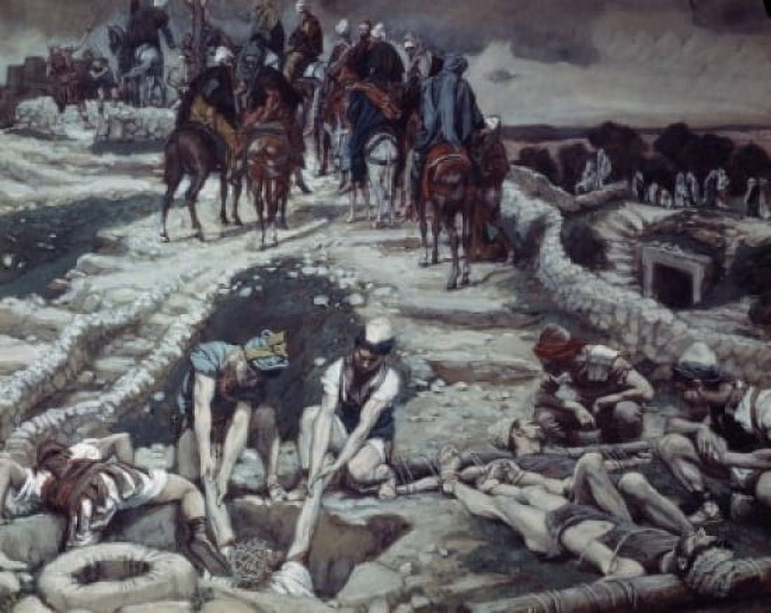 Posterazzi Jesus Taken from The Old Cistern James Tissot (1836-1902 French) Canvas Art - James Tissot (24 x 36)