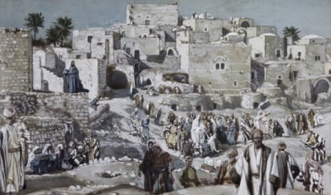 Posterazzi Jesus on His Way to Jerusalem James Tissot (1836-1902French) Canvas Art - James Tissot (24 x 36)