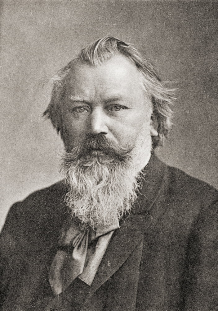 Posterazzi Johannes Brahms 1833 Canvas Art - Ken Welsh Design Pics (26 x 36)