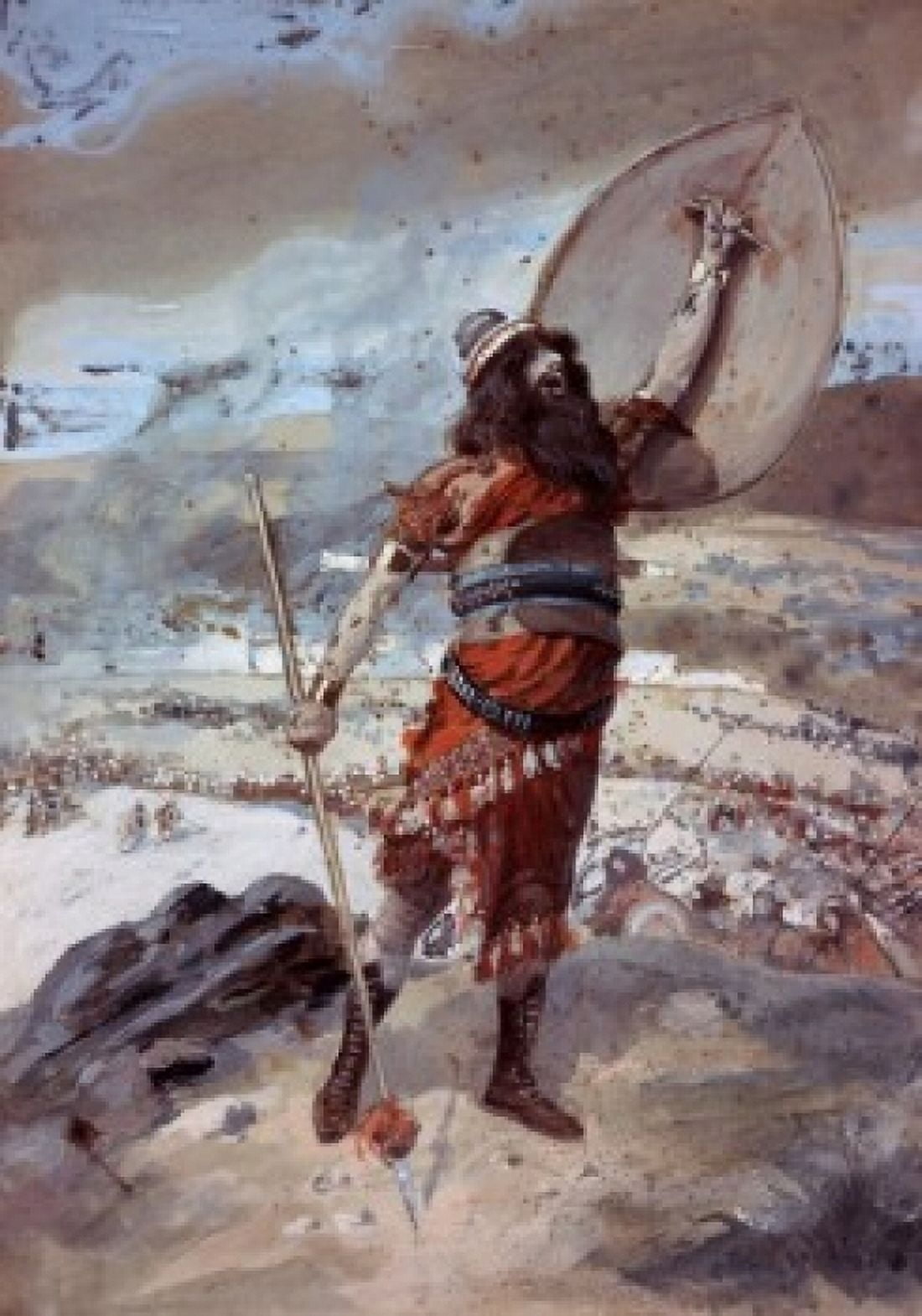 Posterazzi Joshua Gives the Signal for the Attack James Tissot (1836-1902 French) Canvas Art - James Tissot (24 x 36)
