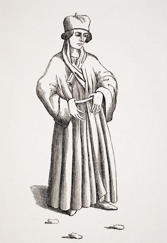 Posterazzi Judge From A Drawing In ProverbsAdages Etc 19Th Century Reproduction From 15Th Century Manuscript Canvas Art - Ken Welsh  Design Pics (24 x 34)