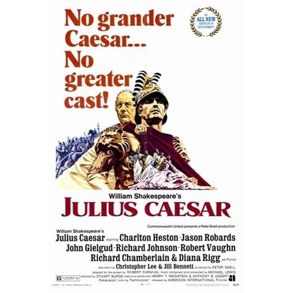 Posterazzi  Julius Caesar Movie Poster - 11 x 17 in.