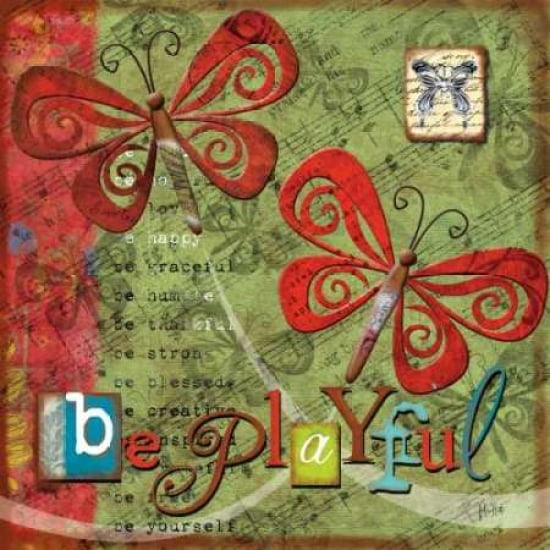 Posterazzi Just Be Playful Canvas Art - Victoria Hutto (24 x 24)