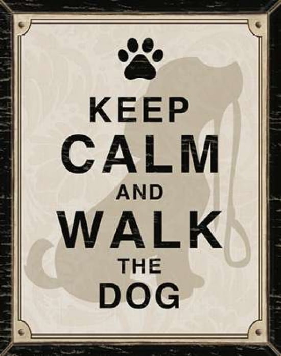 Posterazzi KEEP CALM AND WALK THE DOG Canvas Art - Piper Ballantyne (22 x 28)