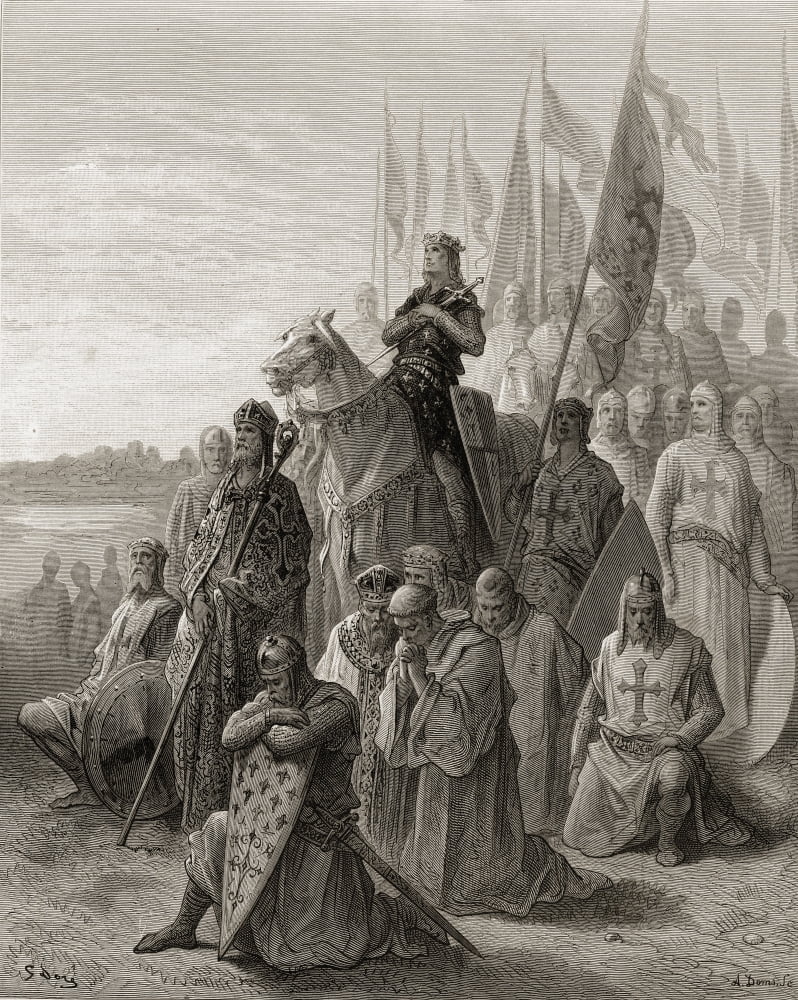Posterazzi King Louis Ix Before Damietta During His First Crusade In 1249 Canvas Art - Ken Welsh Design Pics (26 x 34)