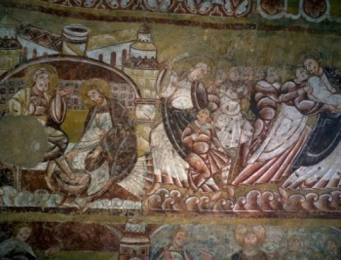 Posterazzi Kiss of Judas by artist unknown fresco 12th century Canvas Art - (24 x 36)