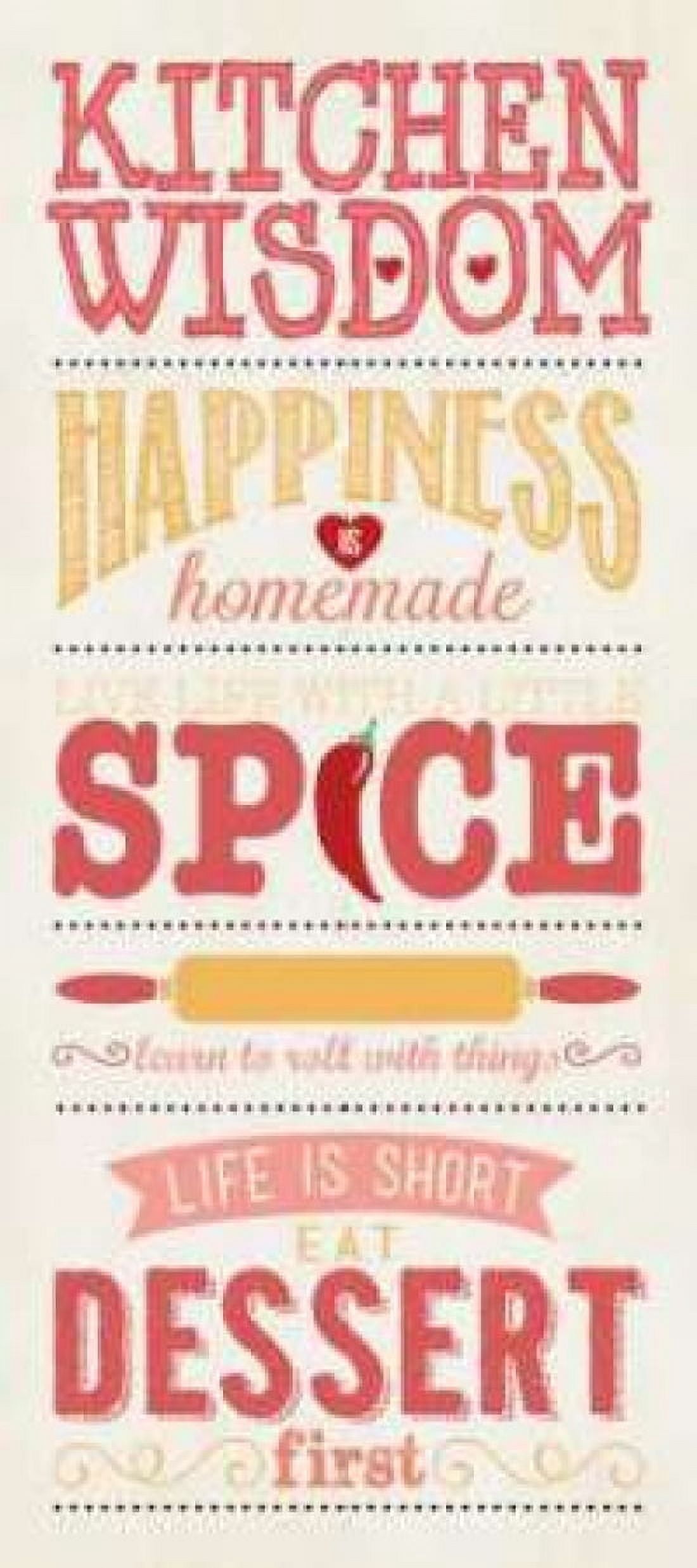 Posterazzi Kitchen Wisdom - White Canvas Art - Stephanie Marrott (24 x 48)