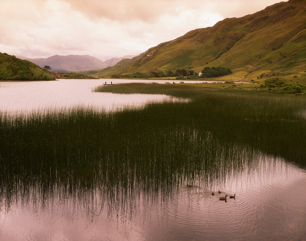 Posterazzi Kylemore Lough Co Galway Ireland Canvas Art - The Irish Image Collection Design Pics (34 x 26)