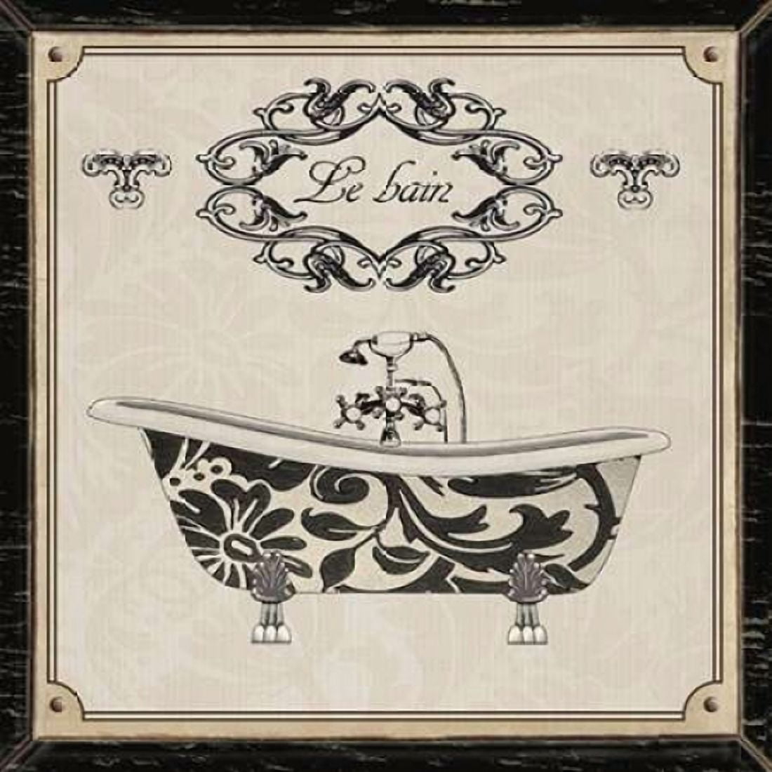 Posterazzi LE BAIN - BLACK and CREAM Canvas Art - Piper Ballantyne (24 x 24)